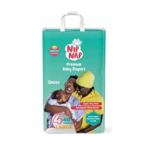 NipNap Premium Baby Diapers High Count Maxi (40 Pieces) – Superior Protection & Comfort